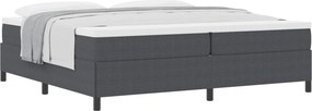 vidaXL Boxrugós ágy Sötétszürke 200 x 200 cm Bársonyos szövet