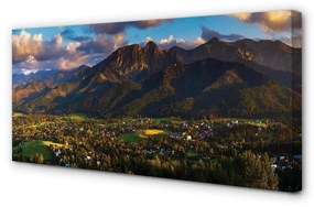 Canvas képek Mountain naplemente 125x50 cm