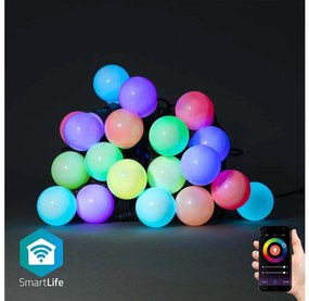 Nedis WIFILP03C20 - LED RGB Dekoratív lánc 20xLED/8 funkció 13m IP65 Wi-Fi Tuya WIFILP03C20