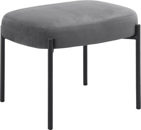 Szürke bársony fotel lábtartóval Jerry – Støraa