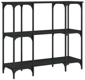 fekete szerelt fa tálalóasztal 102 x 35 x 90 cm