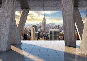 Fotótapéta flizelina New York beton és Empire State Building 416x254 +ragasztó