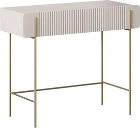 Malmi fésülködőasztal fiókokkal 100 cm - kasmír / arany lábak