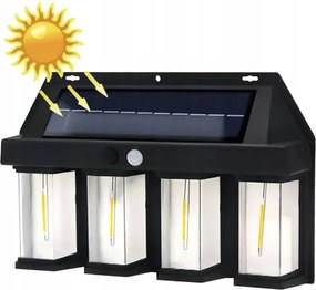 LED-es napelemes lámpa mozgásérzékelővel Kültéri fali lámpa