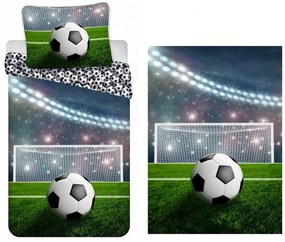 Focis felnőtt ágyneműhuzat és polár takaró, 2 db-os szett (Fotbal)