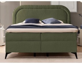 Zöld ágyneműtartós boxspring ágy 160x200 cm Ornes – Ropez