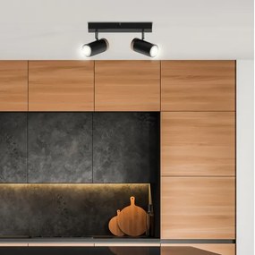 Spotlámpa LAGOS 2xGU10/15W/230V fekete/barna