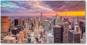 Fotó vászonkép edzett üveg New York 140x70