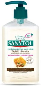 Antibakteriális folyékony szappan, 250 ml, SANYTOL Tápláló, mandulatej (KHH736)