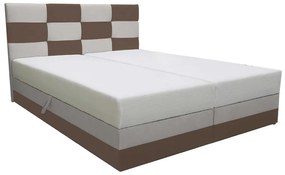 Franciaágy 160 cm Marion (ágyráccsal és matraccal) (barna + fehér). 621138