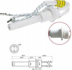 Gyújtópatron 150-200W kerámia, biomasszához és pellethez