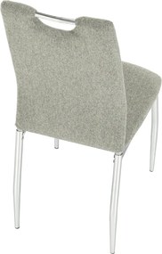 Étkezőszék, bézs melír/króm, OLIVA NEW