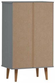 MOLDE szürke tömör fenyőfa cipőszekrény 59,5 x 35 x 103 cm