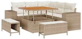 Kerti Kanapé Szett 8 pcs Beige és krém 100 x 100 x 71 cm