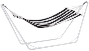 Deuba Hintaågy fém våzzal 200x80 cm - krém/fekete