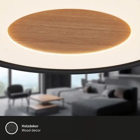 Brilo - LED mennyezeti lámpa SUFIT WOOD LED/18W/230V 3000K Ø 29 cm