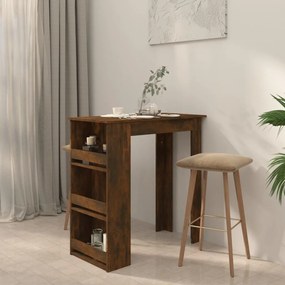 Füstös tölgy színű bárasztal tárolópolccal 102 x 50 x 103,5 cm