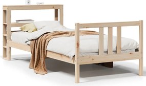 vidaXL tömör fenyőfa ágykeret fejtámlával 90 x 190 cm