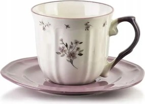 Porcelán kávés- és teáscsésze csészealjjal 220ml