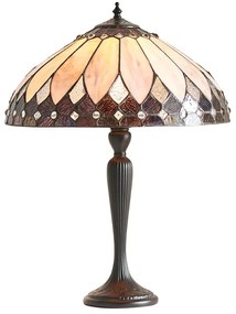 Endon 63982 - Tiffany BROOKLYN asztali lámpa 1xE27/60W/230V átm. 40 cm