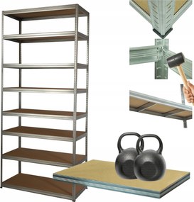 Horganyzott fém tároló állvány Helios 270x120x35cm 8Px275kg Magas