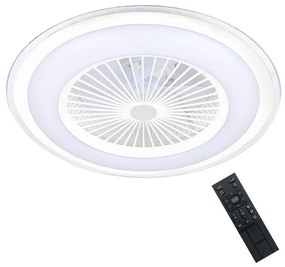 LED Dimmelhető mennyezeti lámpa venilátorral ZONDA LED/48W/230V fehér + távirányító