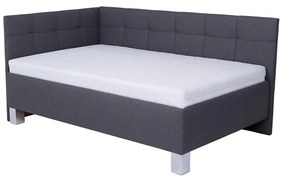 POHODA Kárpitozott ágy tárolóhellyel matrac nélkül MARIA PETITE 120x200 cm szürke PO0053