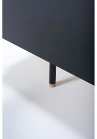 Fekete-natúr színű tölgyfa alacsony komód 176x100 cm Fina – Gazzda