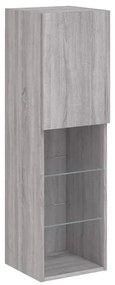 szürke sonoma színű TV-szekrény LED-lámpákkal 30,5x30x102 cm