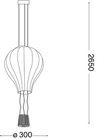 Ideal Lux - Csillár zsinóron DREAM BIG 1xE27/42W/230V átm. 30 cm