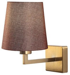 Fali lámpa, textil búrával, arany/barna | Profil
