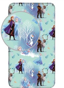 Disney Jégvarázs White Trees gumis lepedő 90x200 cm