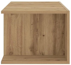 kézműves tölgy szerelt fa TV-szekrény LED-ekkel 90x39x30 cm