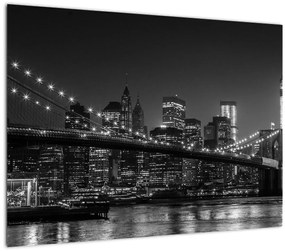 A New York-i Brooklyn-híd képe (üvegen) (70x50 cm)