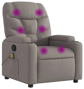 vidaXL tópszínű szövet dönthető masszázsfotel