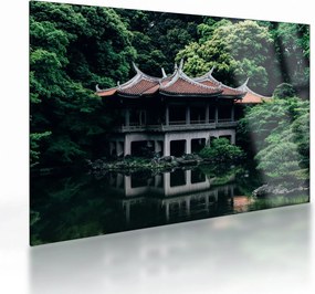 A japán nemzeti kert képe (üvegen) (70x50 cm)