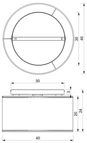 Felületre szerelhető csillár LOFT SHADE 3xE27/60W/230V fekete/arany