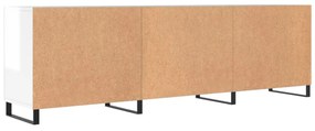 fehér magasfényű szerelt fa TV-szekrény 150x30x50 cm