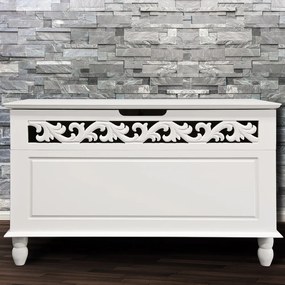 Casaria JERSEY fa láda, 80x40x48cm, fehér