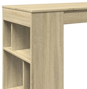 sonoma tölgy szerelt fa bárasztal tárolókkal 102x50x103,5 cm