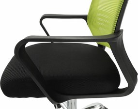 Irodai szék, háló zöld/fekete anyag, APOLO