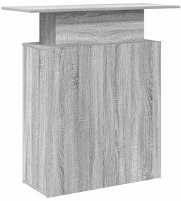 recepciós pult szürke sonoma 100x40x104 cm szerelt fa