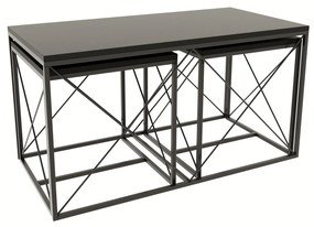 Dohányzóasztal szett Dolphie (antracit + fekete). 1073110