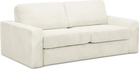 Bézs kordbársony kinyitható kanapé 195 cm Nona – Makamii