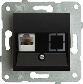 Számítógép aljzat 1xrj45 kat. 5e, Novella fekete