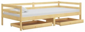tömör fenyőfa dívány fiókokkal 90 x 200 cm
