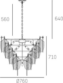 Cosmolight PALERMO P21473WH Függőlámpa 21x40w/E14 IP20