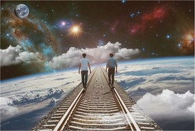 Stílusos Dekoratív Fotótapéta Flizelin Űrtúra 104x70 Ragasztó