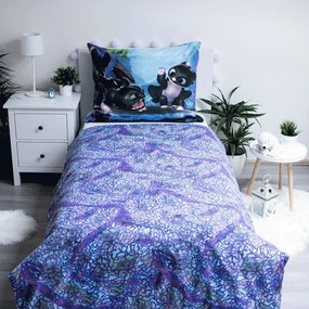Kék egyszemélyes pamut gyerek ágyneműhuzat 140x200 cm How To Train Your Dragon – Jerry Fabrics