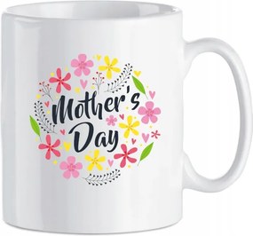 Bögre nyomott mintás Anyák napja Virágok Ajándék 330 ml